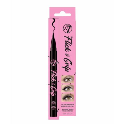 W7 Flick & Grip 2 in 1 Adhesive Eyeliner