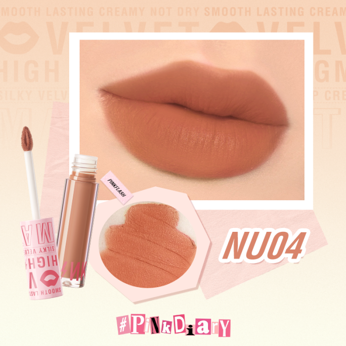 Pink Flash Silky Velvet Lip Cream L04 - Nu04