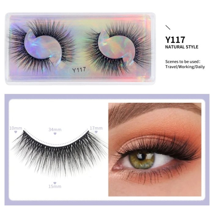 Maange 3D Mink False Eyelash Reusable Lashes 2 Pairs - Y117