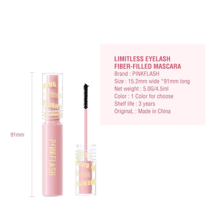 Pink Flash Lengthening Waterproof Micro Brush Mascara