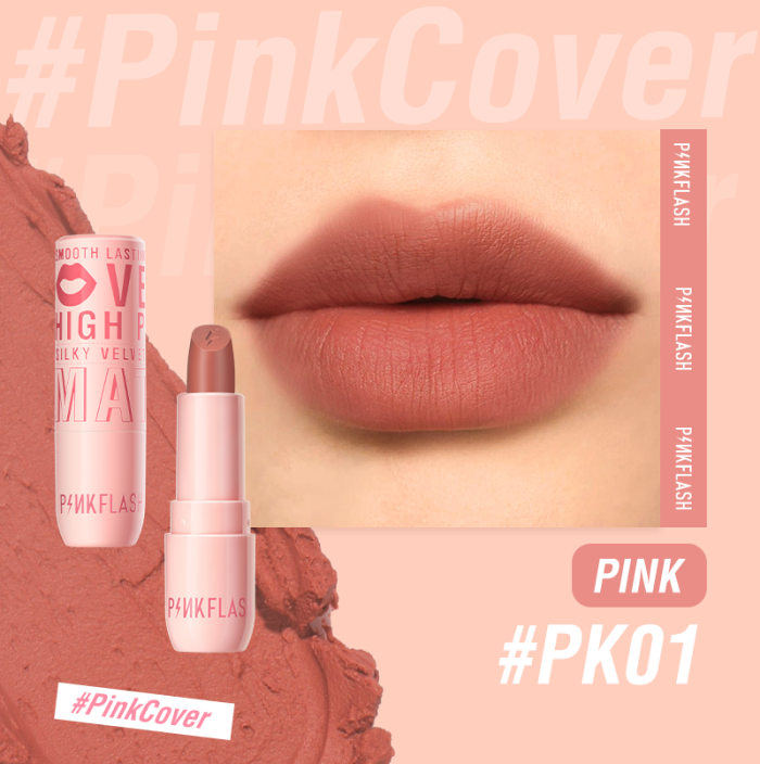 Pink Flash Silky Velvet Matte Lipstick L05 - Pk01