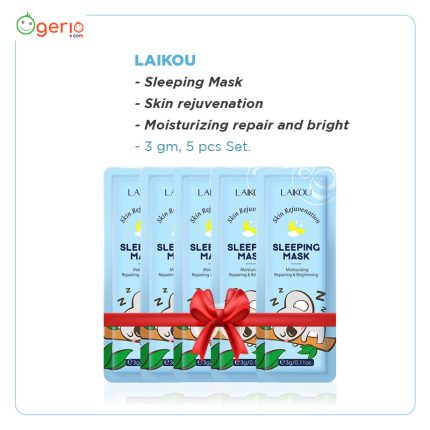 Laikou Sleeping Mask - Skin rejuvenation - Moisturizing repair and bright - 3g -5pcs