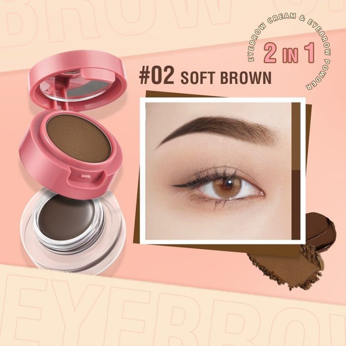 Pinkflash Duo Effect Eyebrow Pomade E22 Shade 02