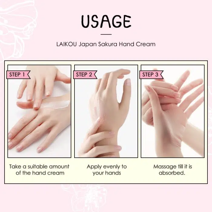 Laikou Sakura Hand Cream How To Use