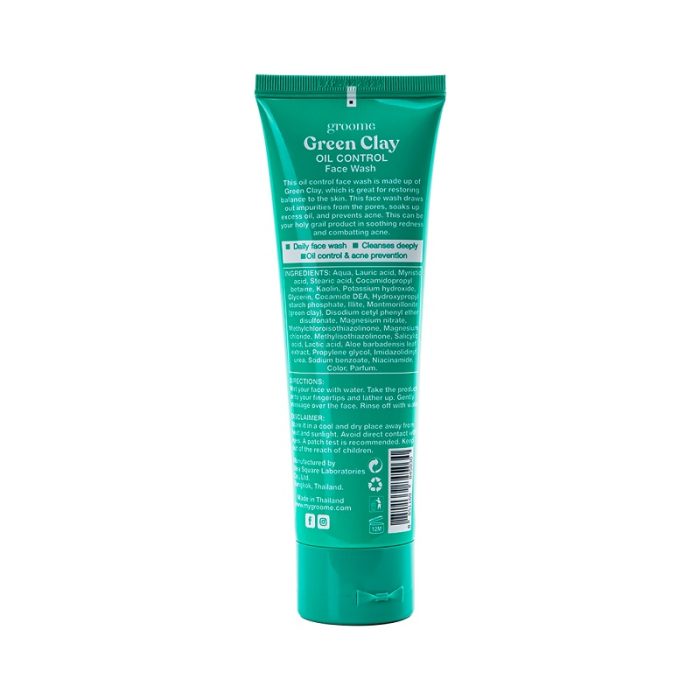 Groome Green Clay Oil Control Face Wash - 100M