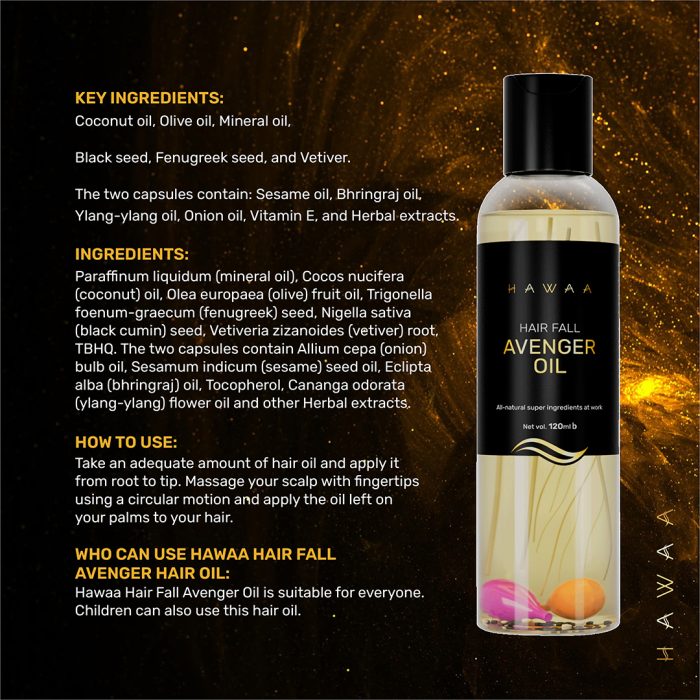 Hawaa Hair Fall Avenger Oil - 120M