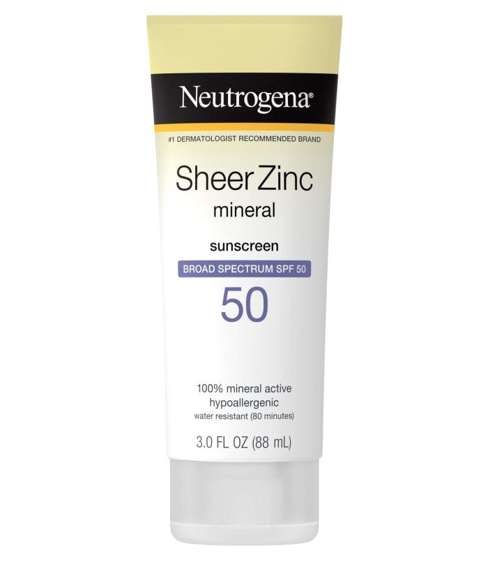 Neutrogena Sheer Zinc Dry-Touch Sunscreen Broad Spectrum Spf 50 - 88Ml