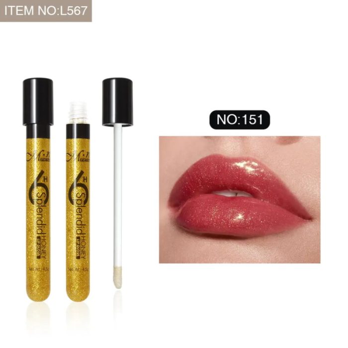 Menow Splendid Honey Lip Gloss Gold