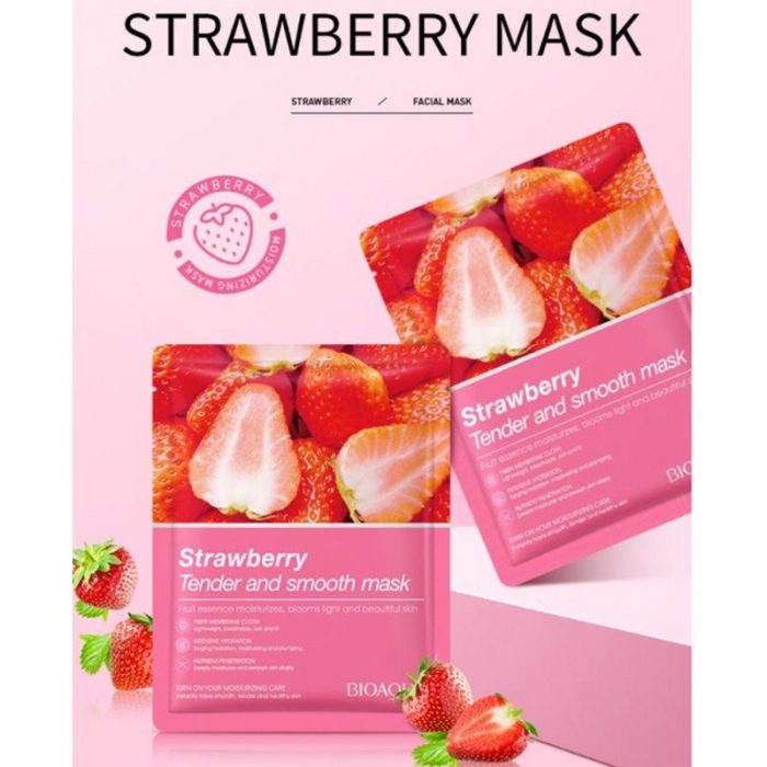 Bioaqua Strawberry Tender And Smooth Sheet Mask - 25G