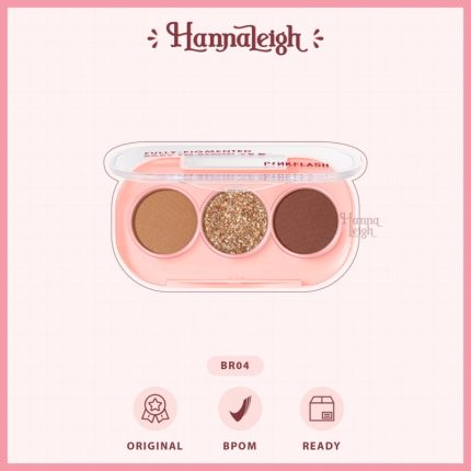 PINKFLASH 3 Pan Eyeshadow Pallete Glitter High Pigment - BR04