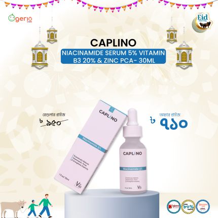 Caplino-Niacinamide-Serum-5%-Vitamin-B3-20%-&Amp;-Zinc-Pca--30Ml