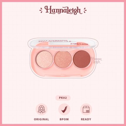 PINKFLASH 3 Pan Eyeshadow Pallete Glitter High Pigment - PK02