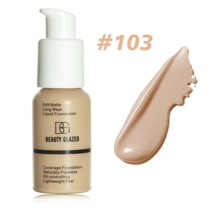 Beauty Glazed Foundation Waterproof Warm Peach 103 - 30Ml