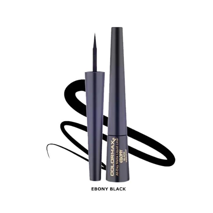 Colormax All-Day Matte Liquid Eyeliner - Ebony Black