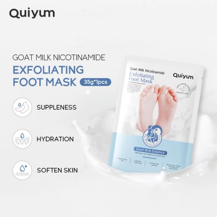 Quiyum Foot Mask Goat Milk Nicotinamide Exfoliating