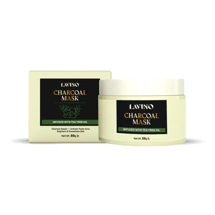 Lavino Charcoal Mask Infused With Tea Tree Oil 50Gm