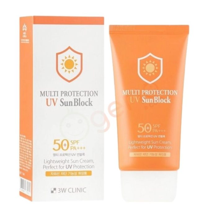 3W Clinic Multi Protection Uv Sun Block Spf Pa+++ - 70Ml