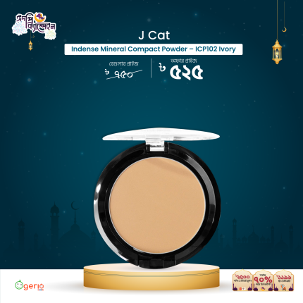 J Cat Indense Mineral Compact Powder – ICP102 Ivory