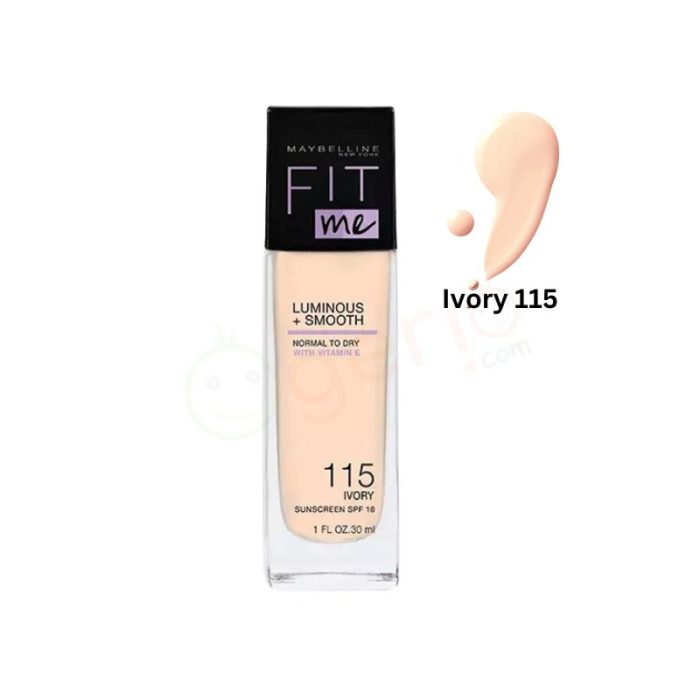 Maybelline Fit Me Luminous + Smooth Illuminating Foundation Spf18 – 115 Ivory (30 Ml)