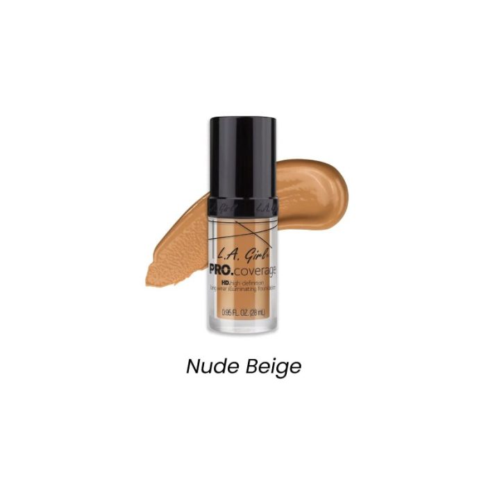 L.a. Girl Pro Coverage Illuminating Foundation – Nude Beige ( 28Ml )