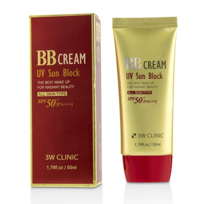 3W Clinic Bb Cream Uv Sun Block All Skin Types Spf 50+ Pa+++