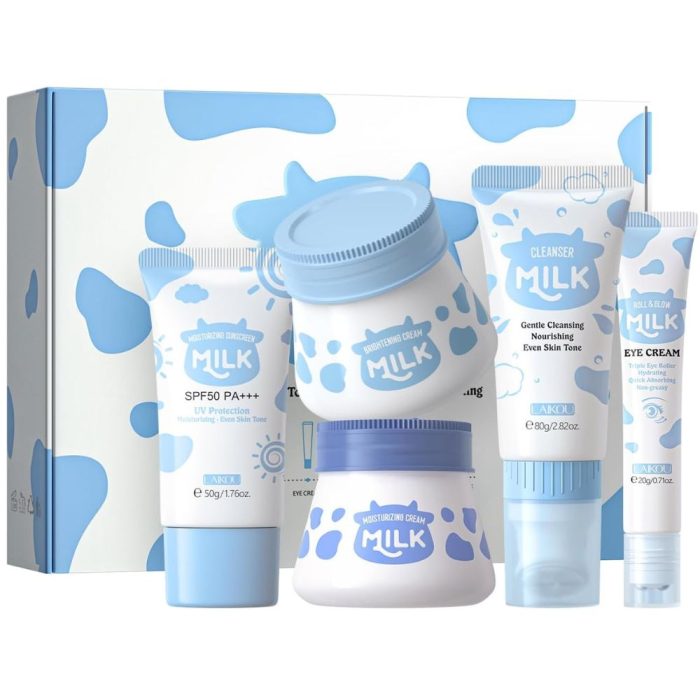 Laikou Milk Skin Care Sets - 5Pcs