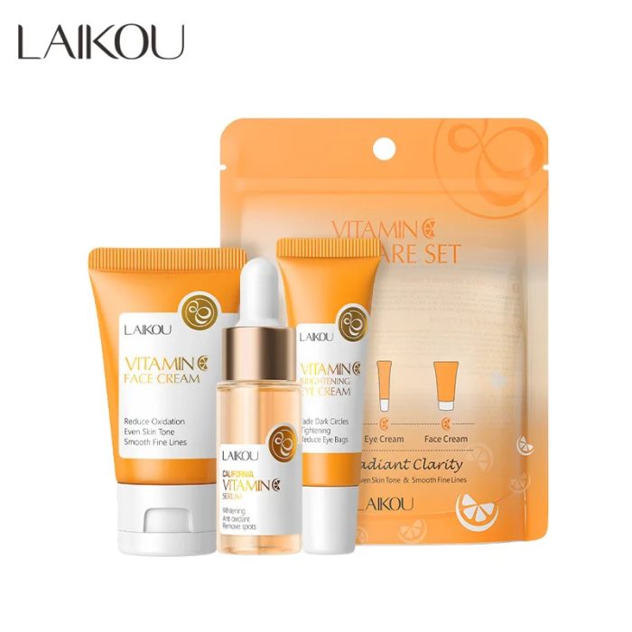 Laikou Vitamin C Skincare Set Travel Kit - 3Pcs