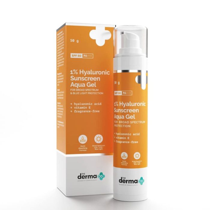 The Derma Co 1% Hyaluronic Sunscreen Aqua Gel - 50Gm