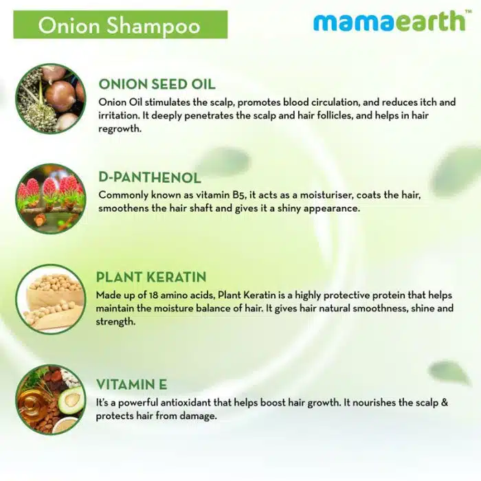 Mamaearth Onion Shampoo For Hair Fall Control 250Ml