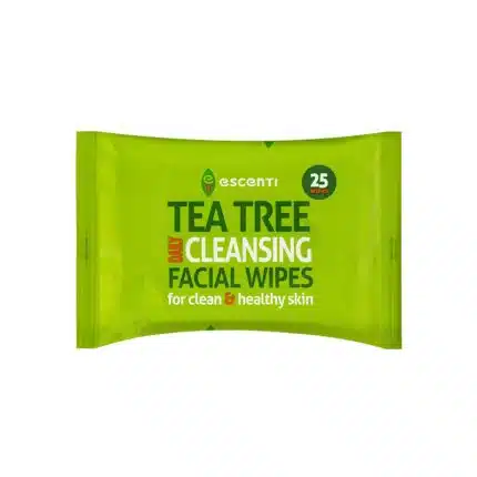 escenti tea tree facial wipes cleansing