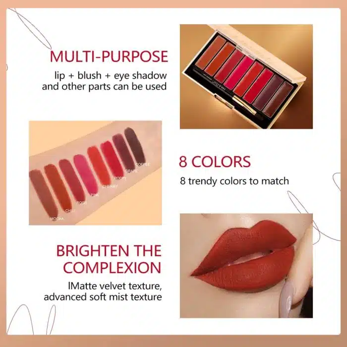 Imagic 8 Color Matte Lipstick Palette