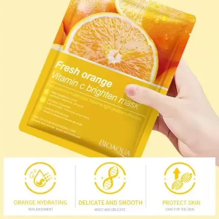 Bioaqua Fresh Orange Vitamin C Brighten Sheet Mask 25g.