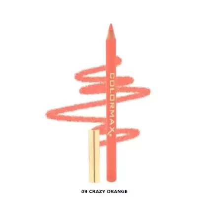 Colormax Satin Glide Lip Liner Pencil - Crazy Orange 09
